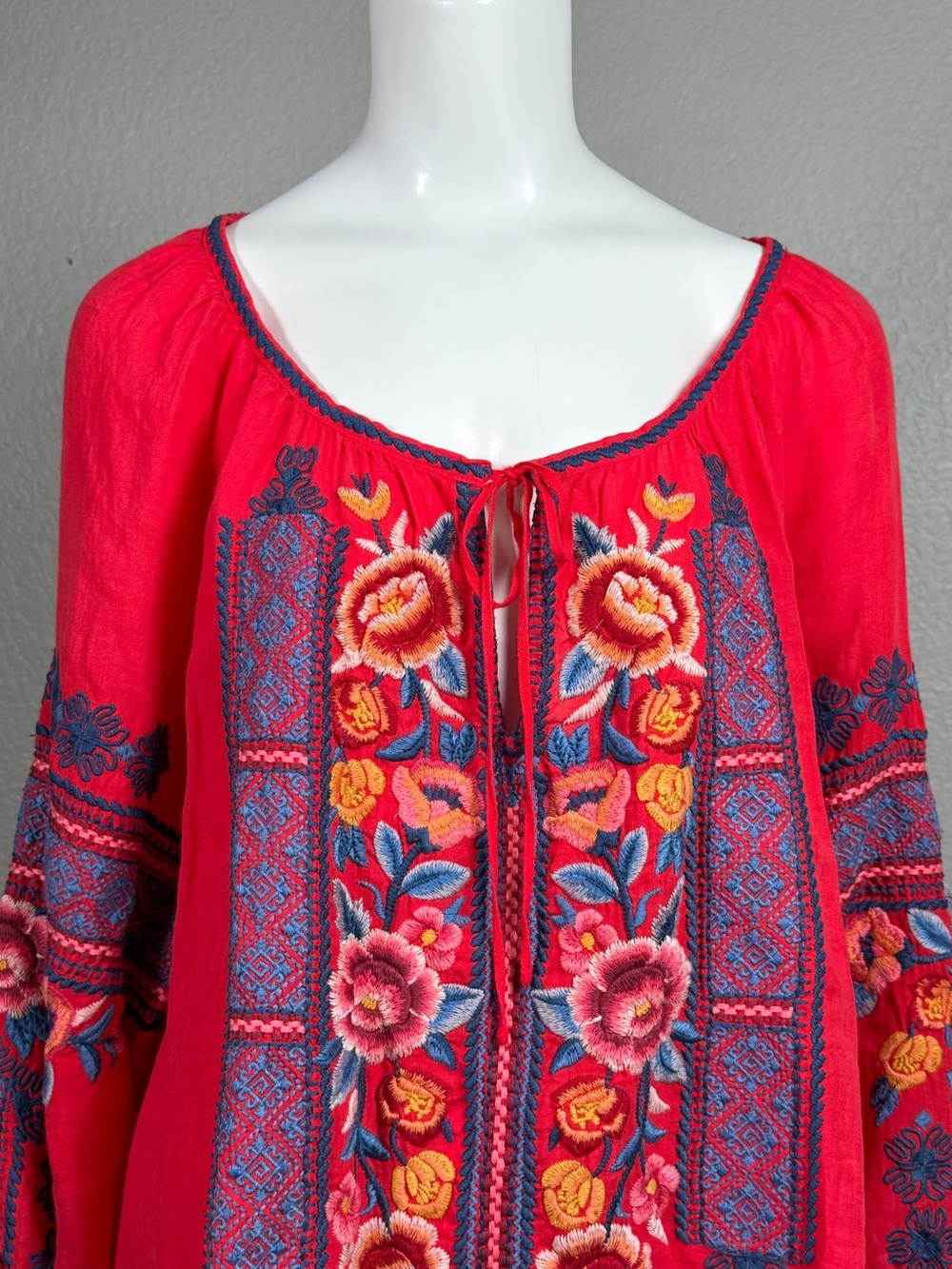 Johnny Was Workshop Juliene Candy Land Embroidered Ramie Tunic 2X - Picture 3 of 11